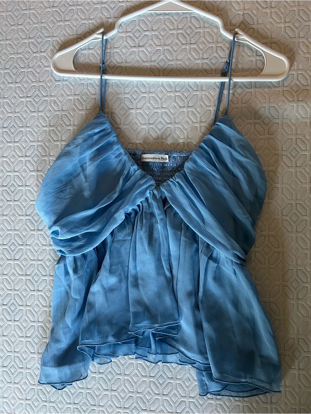 Abercrombie & Fitch Sky Blue Chiffon Spaghetti Strap Camisole
